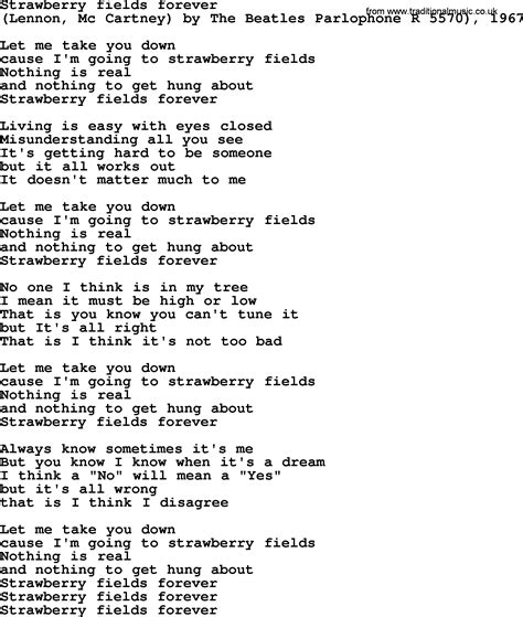 a day in the life lyrics|strawberry fields forever lyrics.